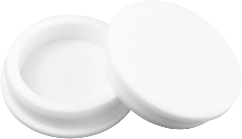 BOPOREAE 2 Pcs 61.3 mm/2.24 in Silicone Rubber Plug for 60.3 mm Round Holes, Waterproof T Type Rubber Stoppers, Soft Flexible Snap-On Seal Plugs Tube Pipe End Cover Caps Insert, White - Image 1